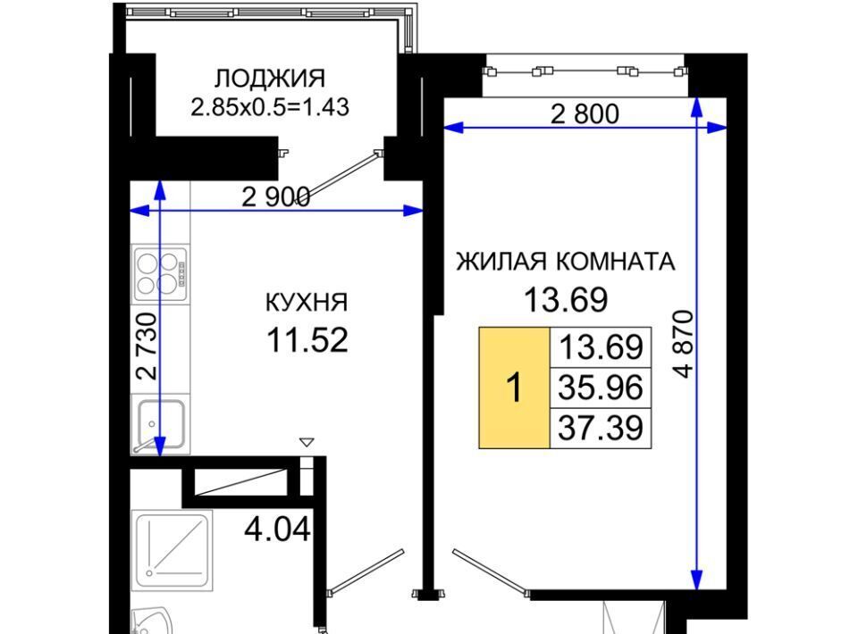 квартира г Ростов-на-Дону р-н Октябрьский пер Элеваторный 6/3 фото 1