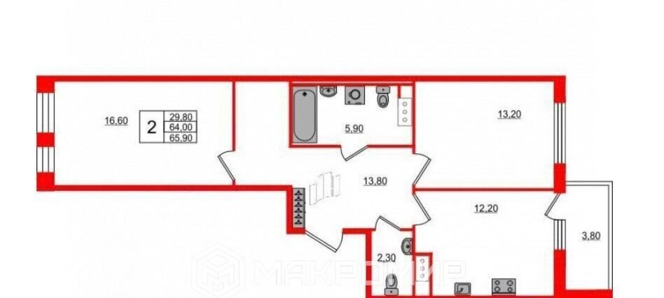 квартира г Санкт-Петербург метро Удельная ул Манчестерская 5к/1 фото 1