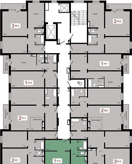 квартира г Красноярск р-н Кировский ул Кутузова 6 д. 2 фото 9