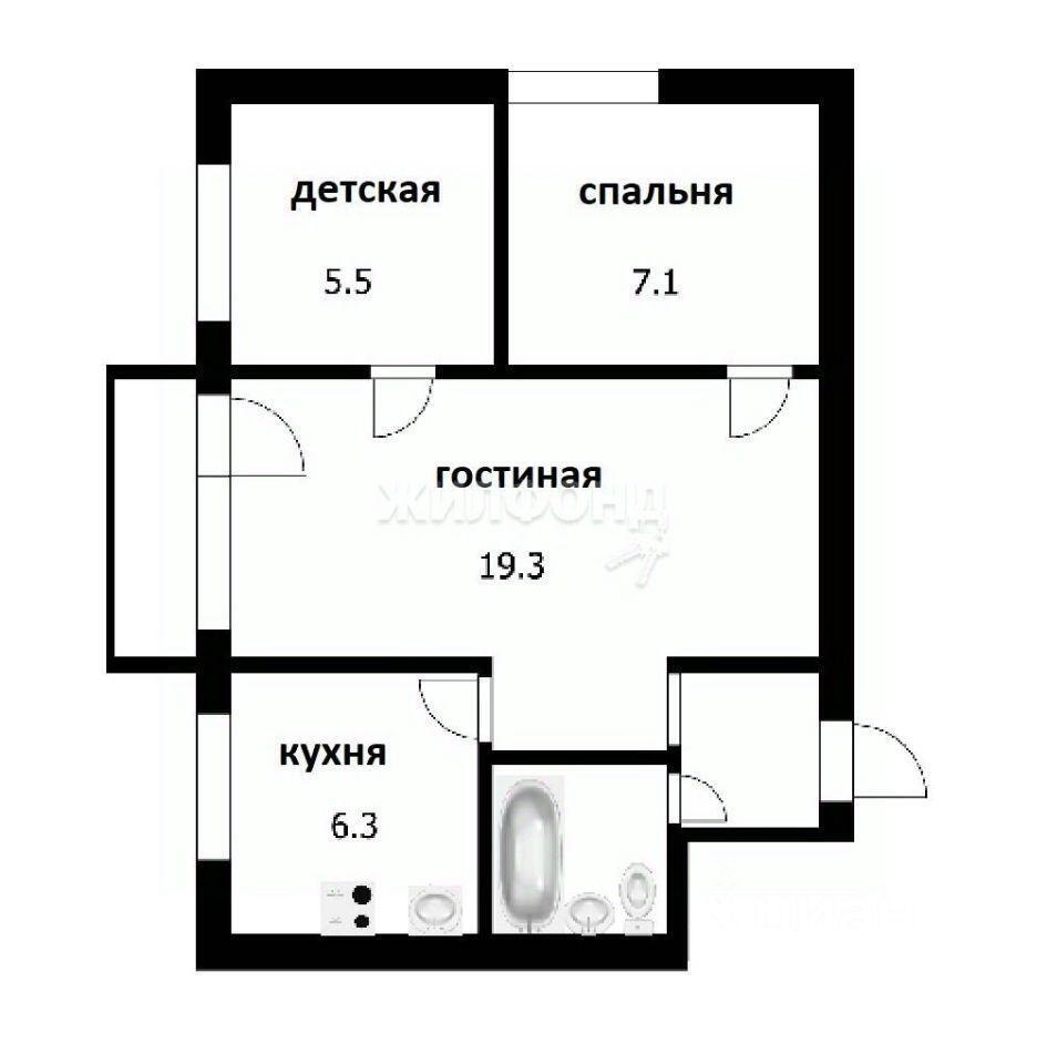 квартира г Новосибирск р-н Ленинский пр-кт Карла Маркса 16 фото 32
