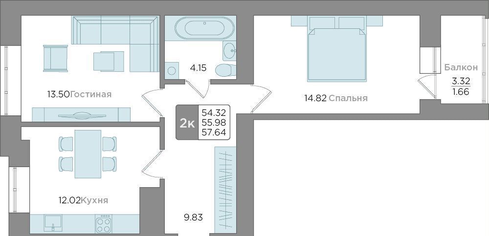 квартира г Калининград р-н Центральный ул Новгородская 3а корп. 5 фото 1