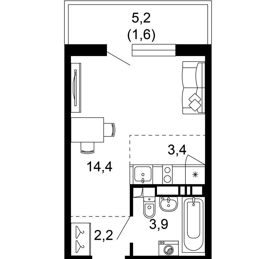 квартира г Сочи р-н Адлерский ул Искры 1 д. 66/10 фото 11