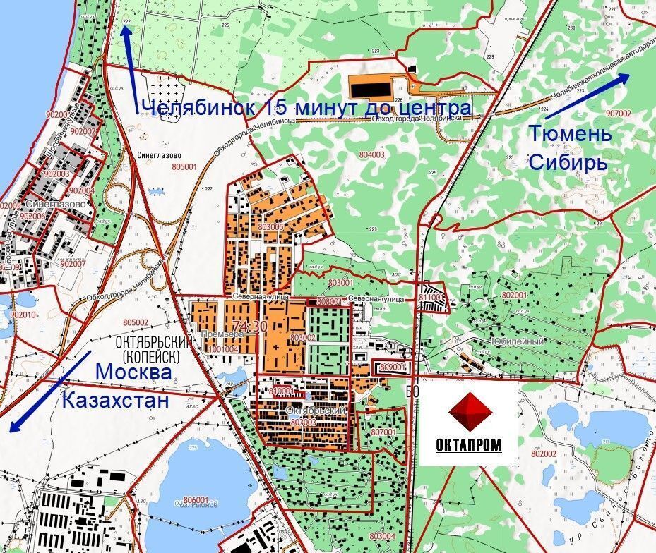 земля г Копейск ул Борки 10 Копейский г. о. фото 25