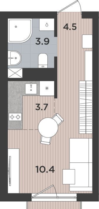 квартира г Калининград р-н Московский ул Тихорецкая 16ак/3 фото 1