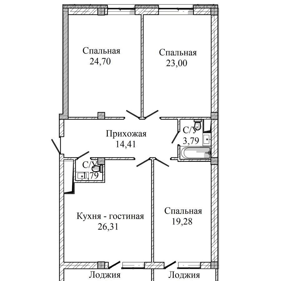 квартира г Нальчик ЖК «Сердце Нальчика» ул. Героя России Т. М. Тамазова, з/у 2/3 фото 1