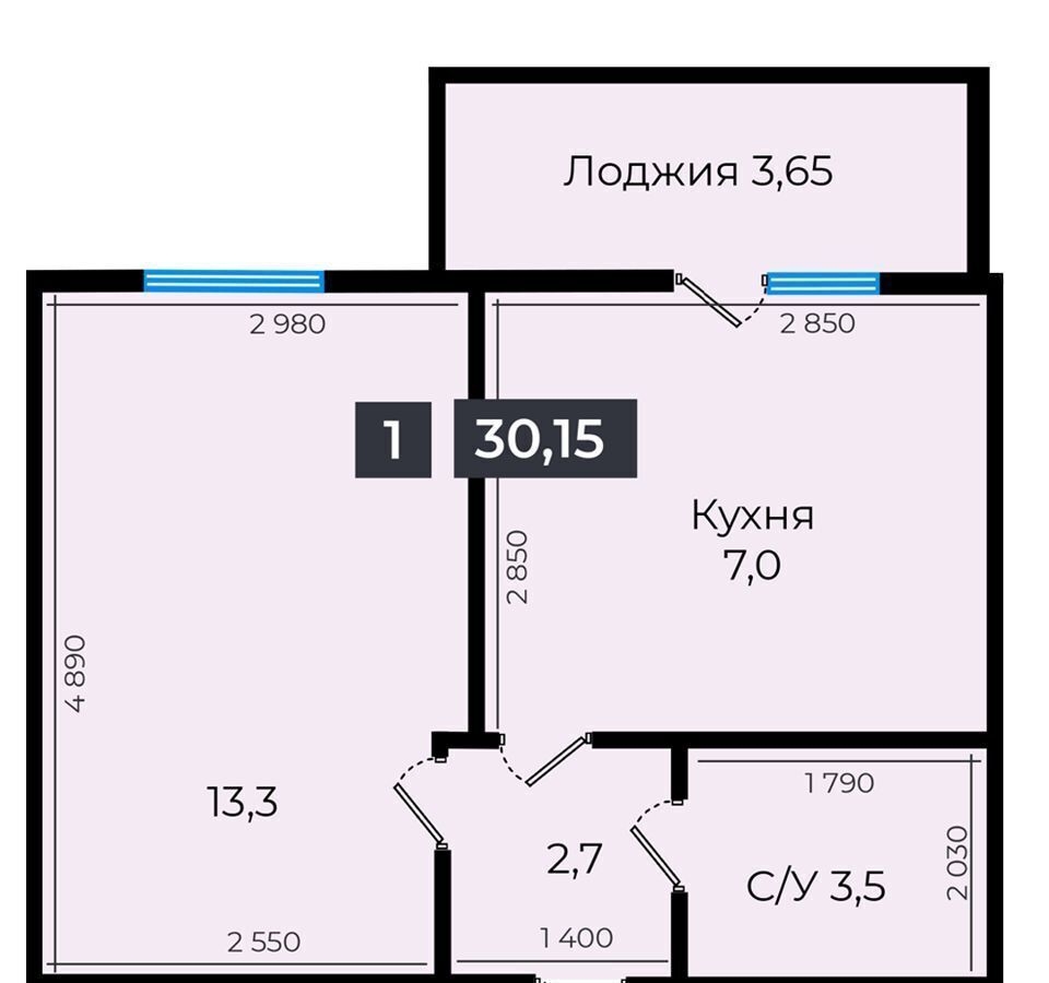 квартира г Ставрополь р-н Промышленный ул Южный обход 53 ЖК «Атмосфера-1» фото 6