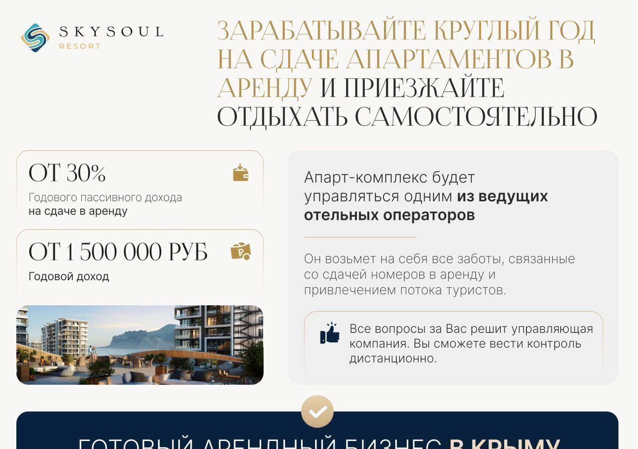 квартира г Феодосия пгт Коктебель Туристическо-рекреационного комплекс «SkySoul Resort» р-н автозаправки «Химсбытторг», стр. 7 фото 2