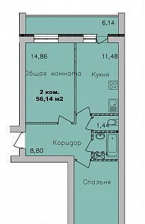 квартира г Новосибирск р-н Ленинский ул Романтиков 26 фото 1