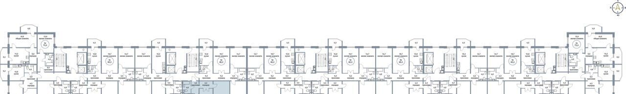 квартира г Сургут р-н Восточный тракт Югорский 54/2 фото 2