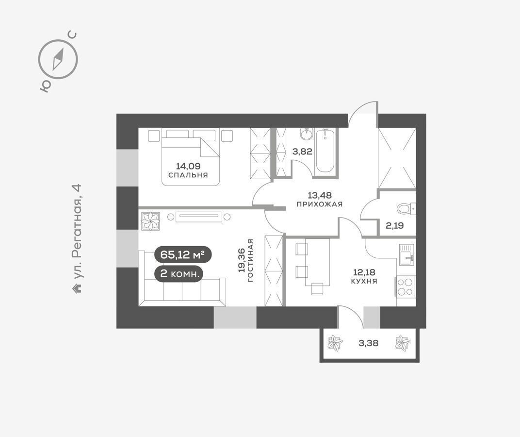 квартира г Красноярск р-н Свердловский ул. Красноярский Рабочий, д. 24 фото 11