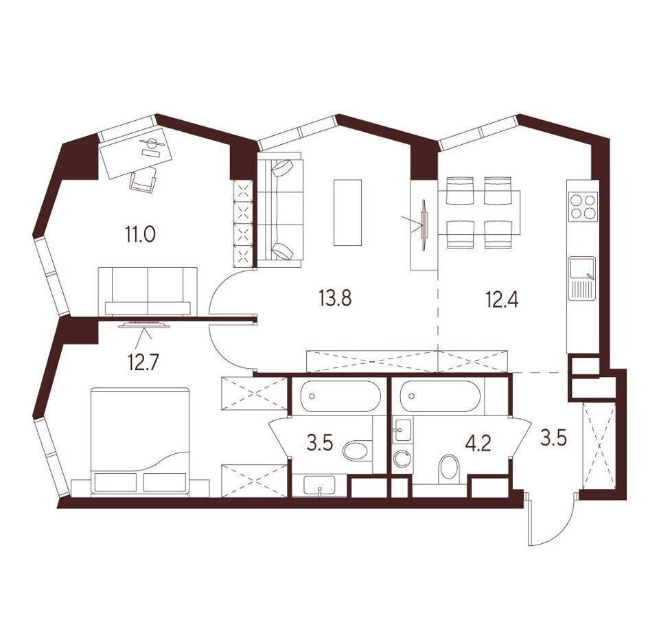 квартира г Москва метро Зорге ул Куусинена 21а вл. 21 фото 1