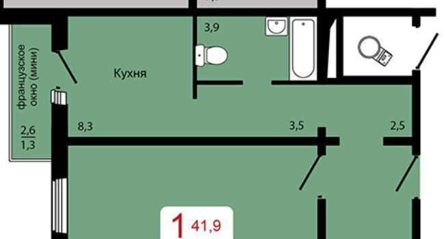 квартира г Красноярск р-н Кировский ул Кутузова 7 д. 2 фото 1