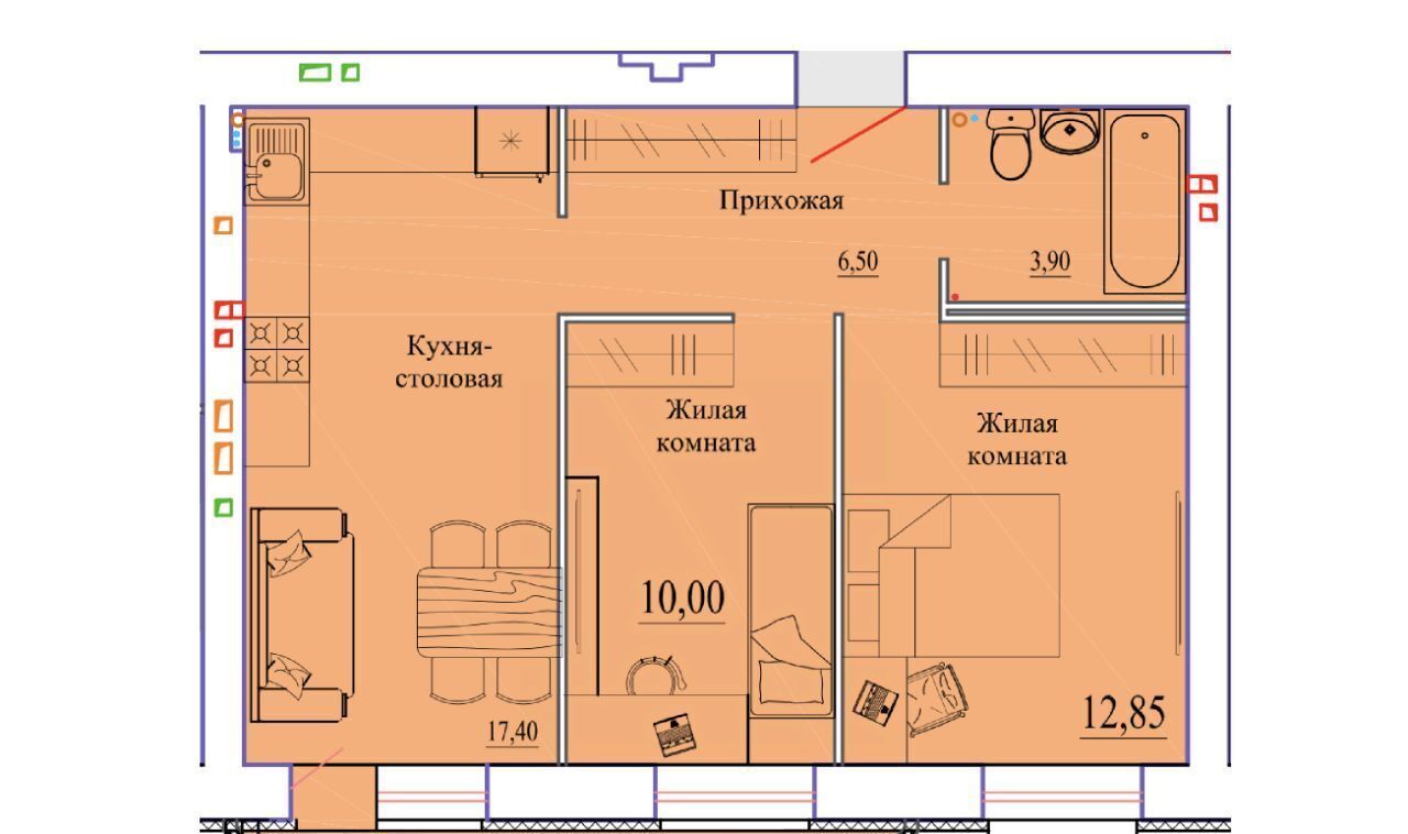 квартира г Иваново р-н Октябрьский микрорайон Самоцветы фото 1