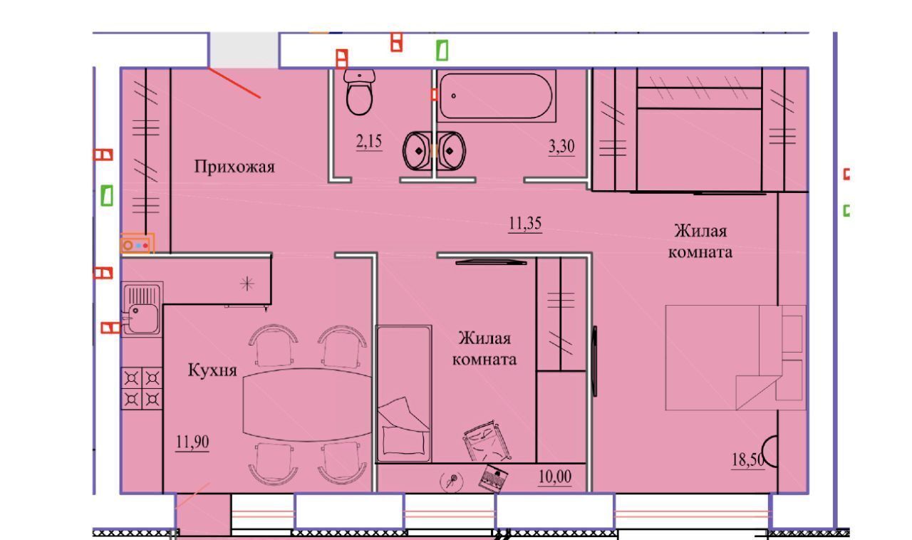 квартира г Иваново р-н Октябрьский микрорайон Самоцветы фото 1