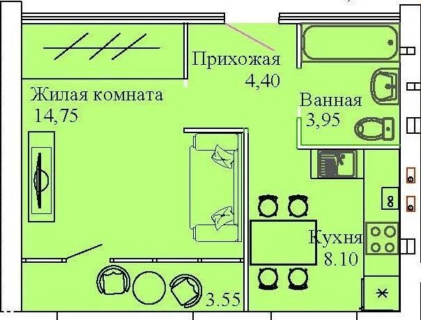 квартира р-н Ивановский г Кохма микрорайон «Просторный» фото 1