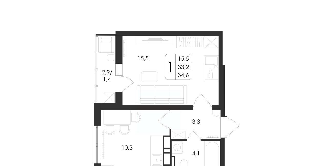 квартира г Воронеж р-н Центральный ул Шишкова 140б/21 фото 1