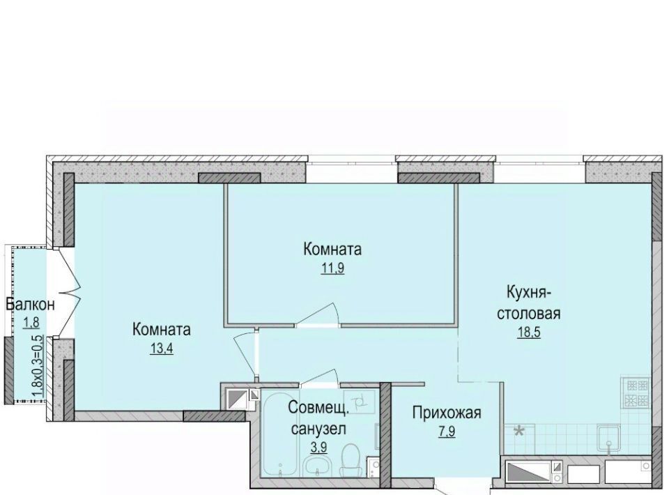 квартира г Ижевск р-н Устиновский Аэропорт ЖК «Хорошо» жилрайон фото 1