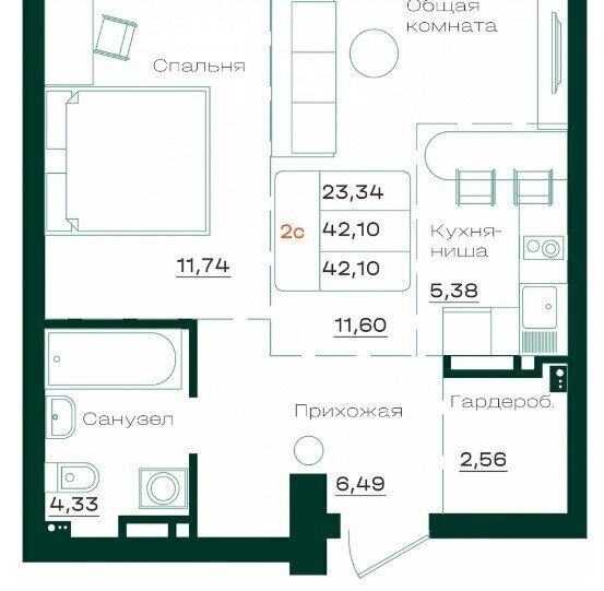 квартира г Барнаул пр-кт Строителей 18к/1 фото 1