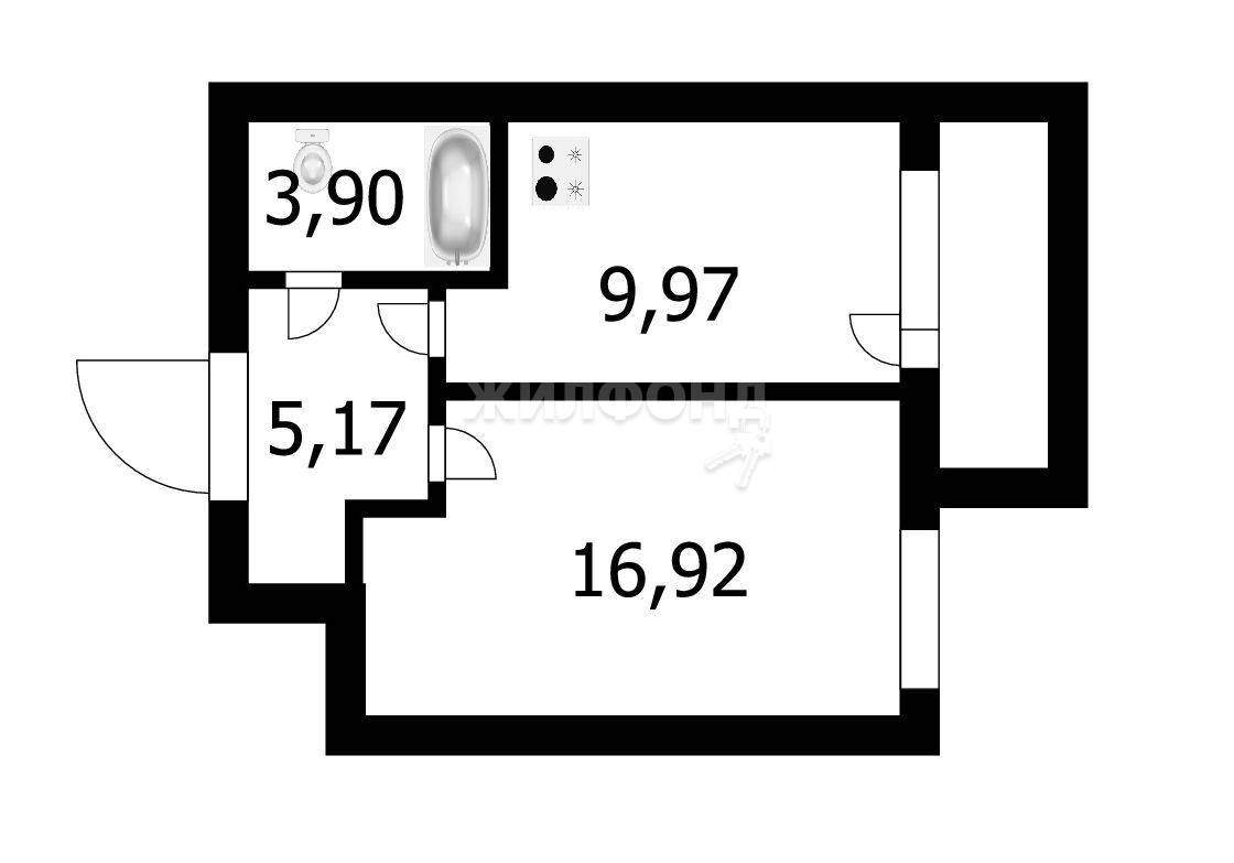 квартира г Новосибирск пр-кт Красный 173/1 Заельцовская фото 17