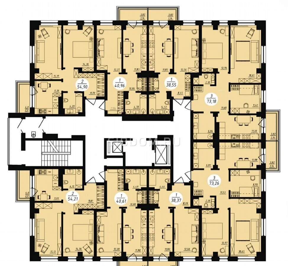 квартира г Сосновоборск IX мкр., кв-л №1, стр. 2/2 фото 3