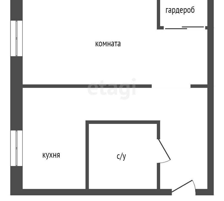 квартира р-н Емельяновский п Емельяново ул Новая 6 фото 8