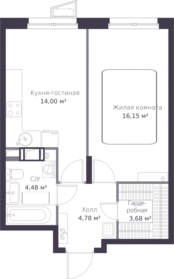 квартира р-н Всеволожский г Сертолово ЖК Veren Nort Сертолово Парнас, Проспект Просвещения, Озерки, Дмитрия Кожемякина, 1 фото 1