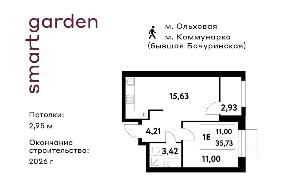 квартира г Москва п Сосенское п Газопровод Новомосковский административный округ, Жилой комплекс Smart Garden фото 1