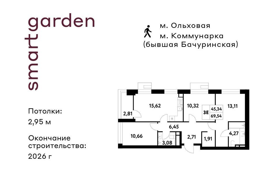 квартира г Москва п Сосенское п Газопровод Новомосковский административный округ, Жилой комплекс Smart Garden фото 1