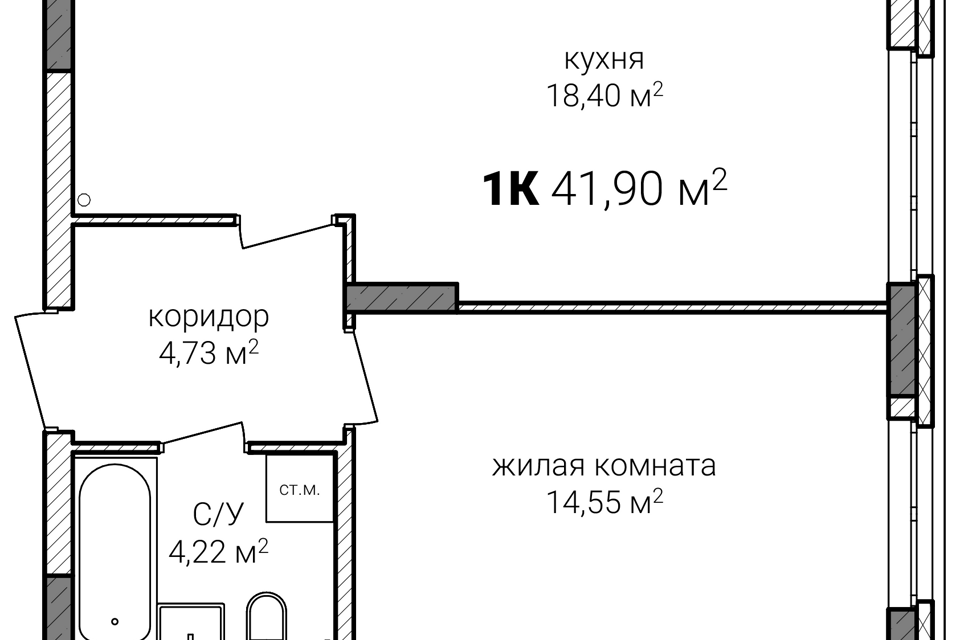 квартира г Нижний Новгород Нижний Новгород городской округ, ЖК Сахарный дол фото 1