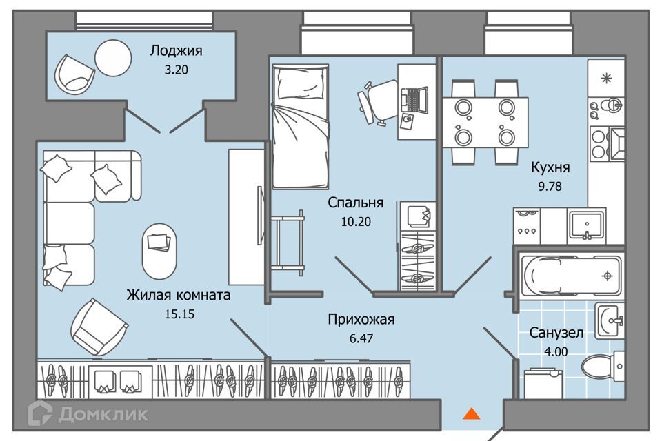 квартира г Ульяновск Засвияжский район, городской округ Ульяновск фото 1