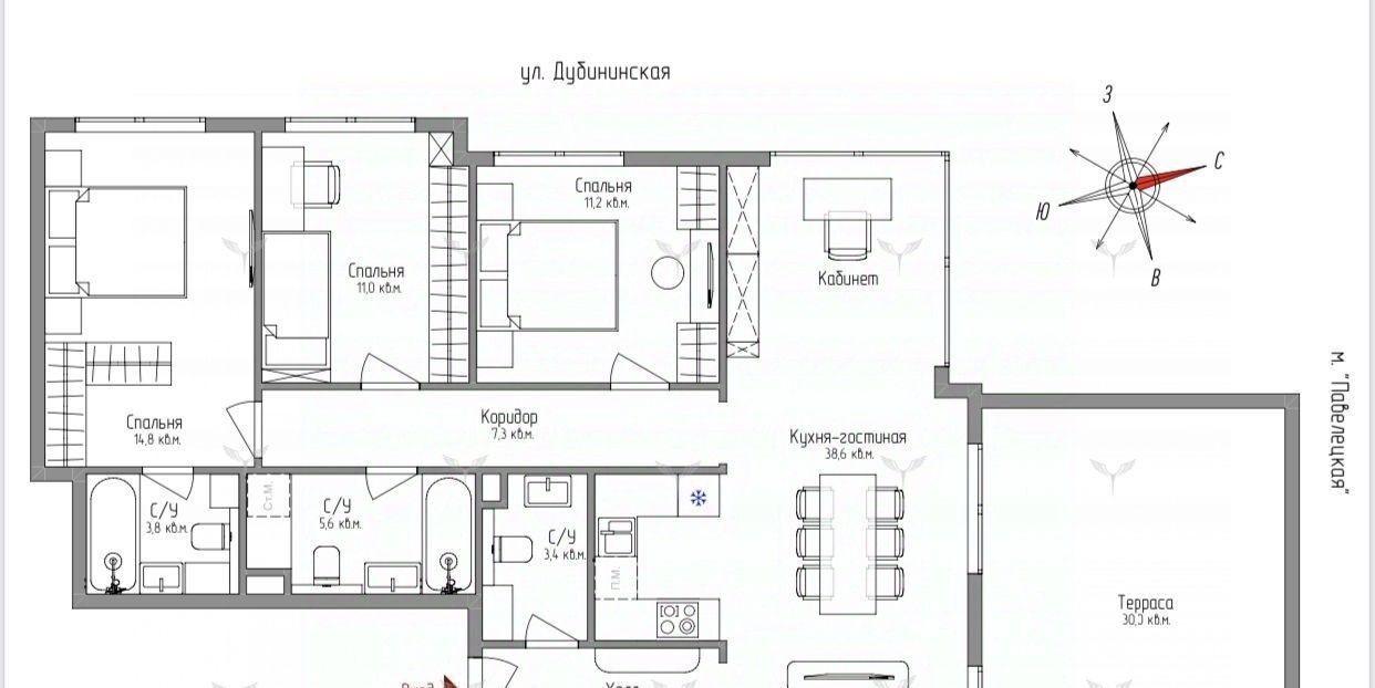 квартира г Москва метро Серпуховская ул Дубининская 59к/5 фото 25