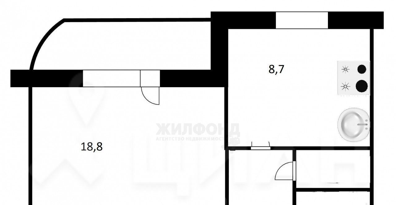 квартира г Красноярск р-н Советский ул 9 Мая 54а фото 2