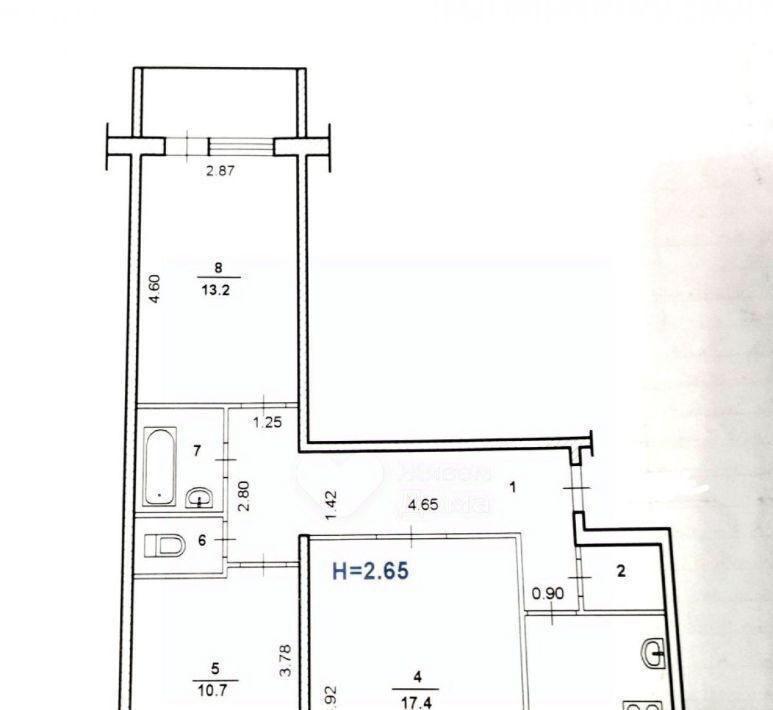 квартира г Волжский ул Оломоуцкая 8 фото 2