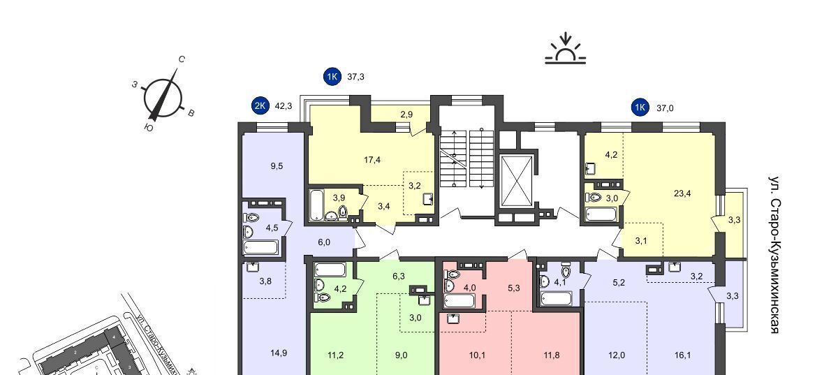 квартира г Иркутск р-н Свердловский Академгородок ЖК «Академик» фото 2