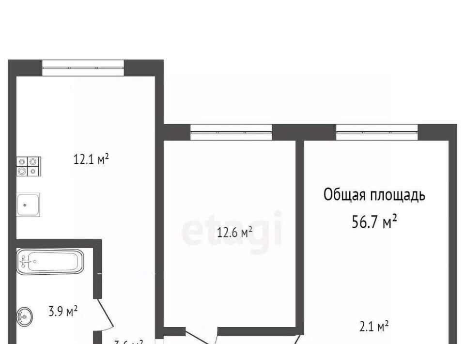 квартира г Барнаул рп Южный ул Герцена 3к/1 фото 16