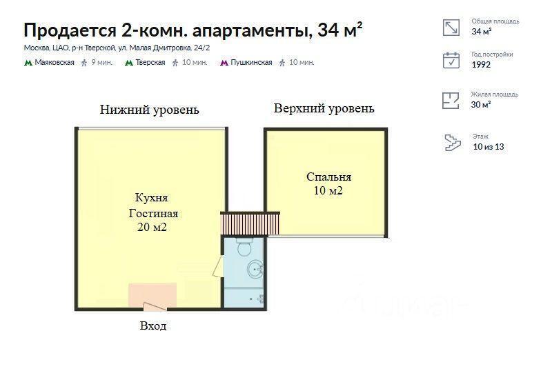 квартира г Москва ул Малая Дмитровка 24/2 Московская область фото 3