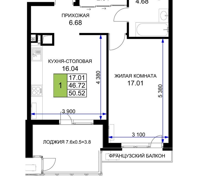 квартира г Краснодар р-н Прикубанский ЖК «Сегодня» фото 1