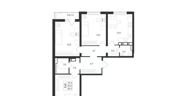 квартира р-н Центральный дом 140б/21 фото