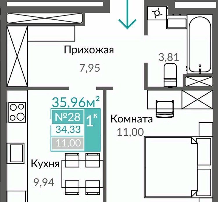 квартира г Симферополь Крымская Роза Горизонты жилой комплекс фото 1