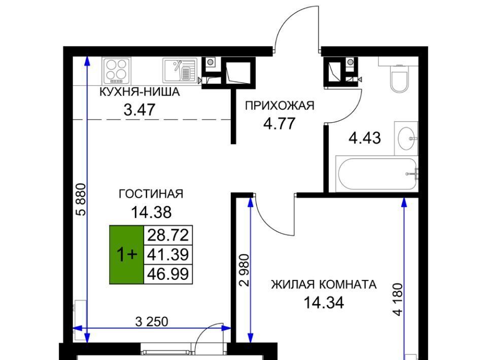 квартира г Краснодар р-н Центральный ЖК «Сегодня» фото 1