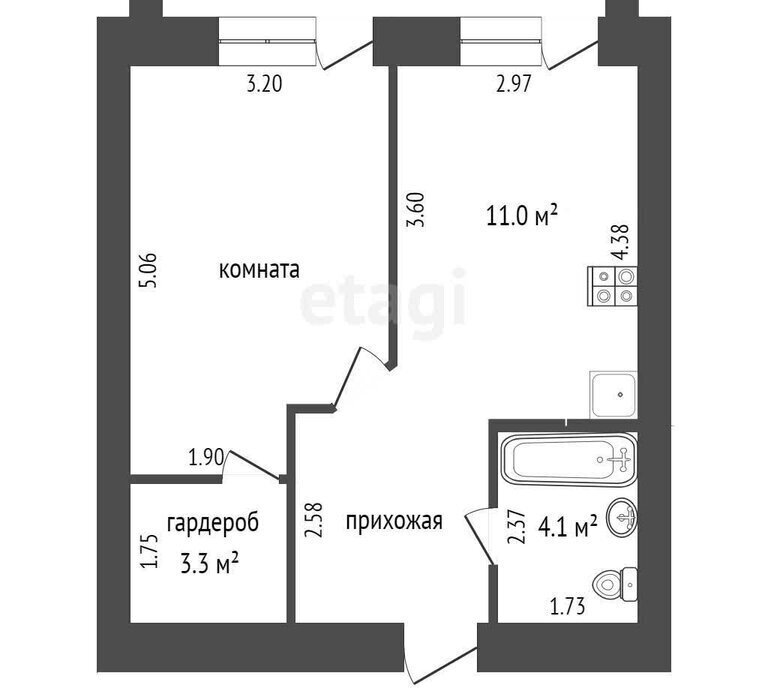 квартира г Омск ул Перелета 32 Прибрежный Кировский АО фото 14