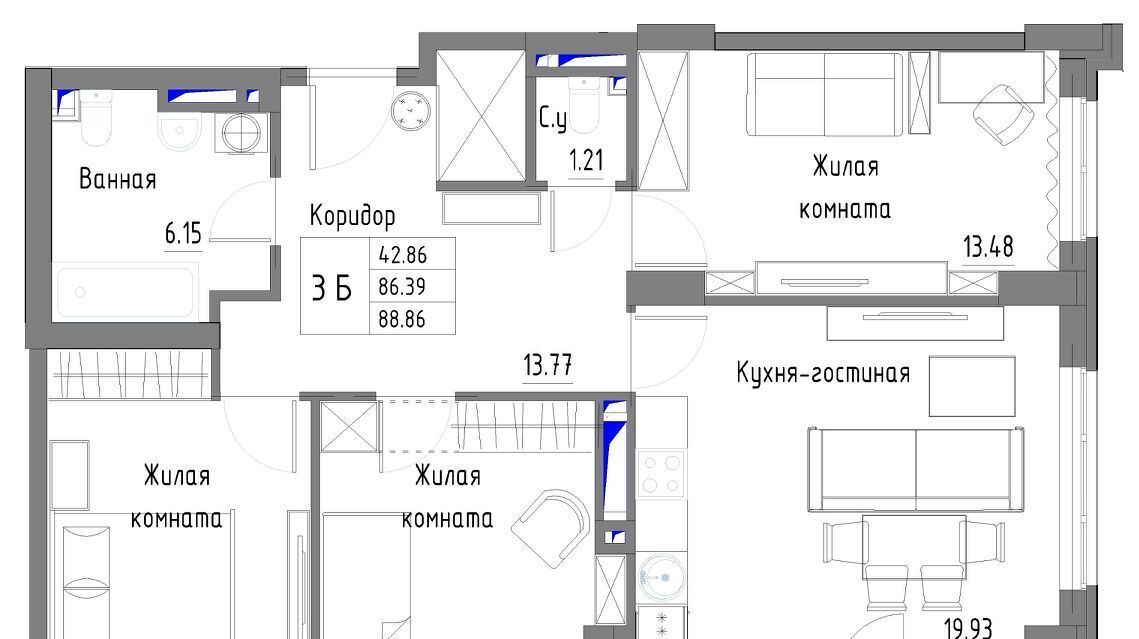 квартира г Ростов-на-Дону р-н Советский пр-кт Стачки 215б фото 1