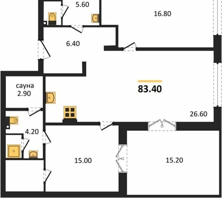 квартира г Калининград р-н Ленинградский ул Молодой гвардии 34к/4 фото 1