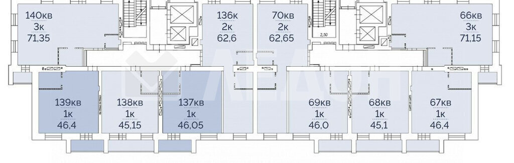 квартира г Омск ул Гусарова 48 Центральный АО фото 2