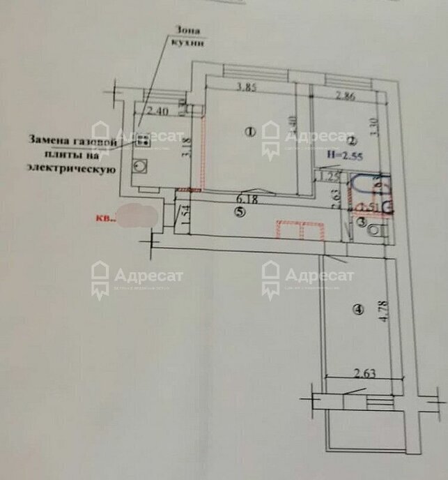 квартира г Волгоград р-н Центральный ул Хиросимы 1 фото 5