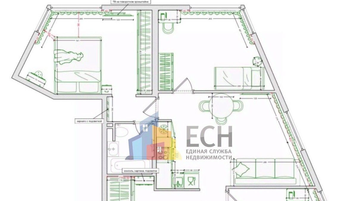 квартира г Москва метро Аминьевская ул Лобачевского 120к/1 ЖК «Крылья» муниципальный округ Раменки фото 3