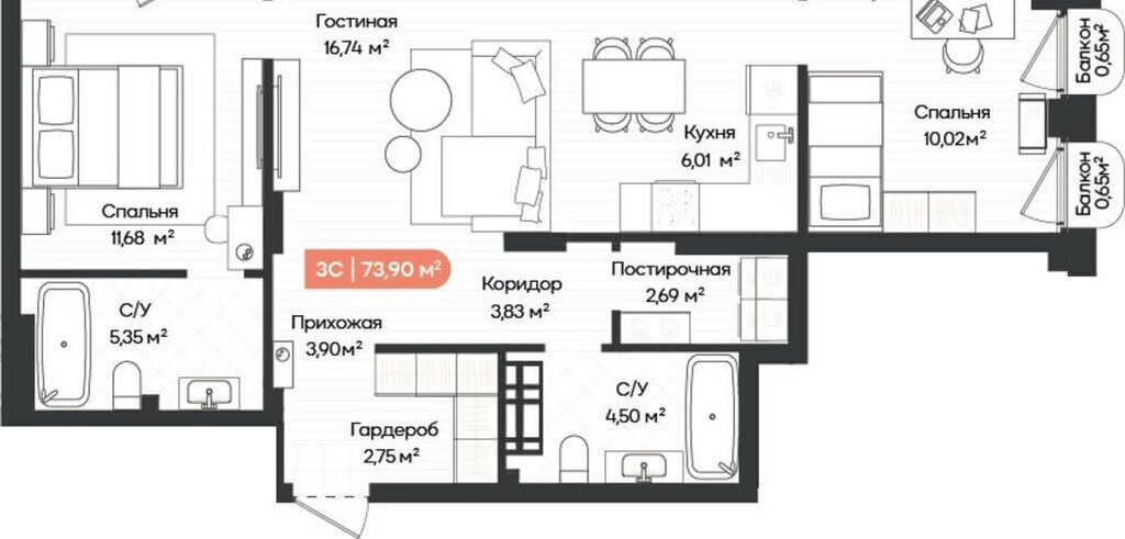 квартира г Новосибирск р-н Октябрьский квартал № 5 Октябрьская Жилой Баланс фото 1