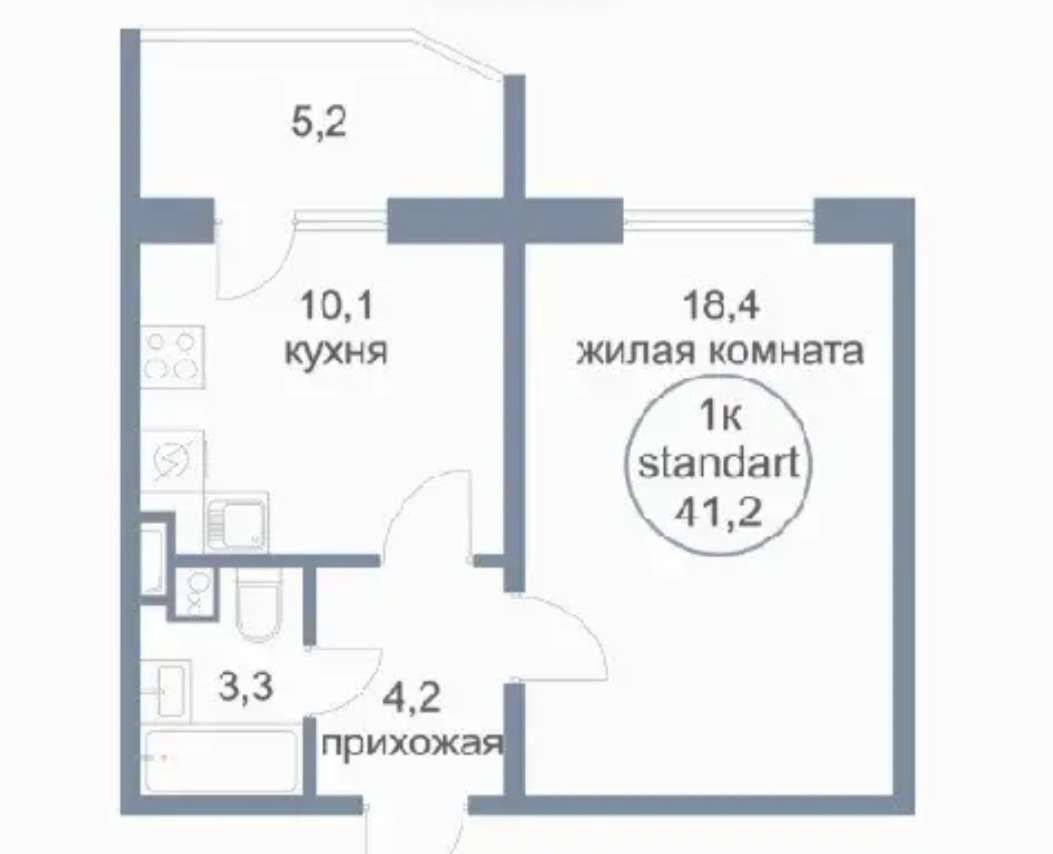 квартира городской округ Солнечногорск д Голубое б-р Парковый 2к/6 Андреевка фото 20