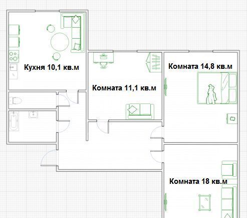 квартира г Москва метро Алма-Атинская ул Борисовские Пруды 28/1 муниципальный округ Братеево фото 5