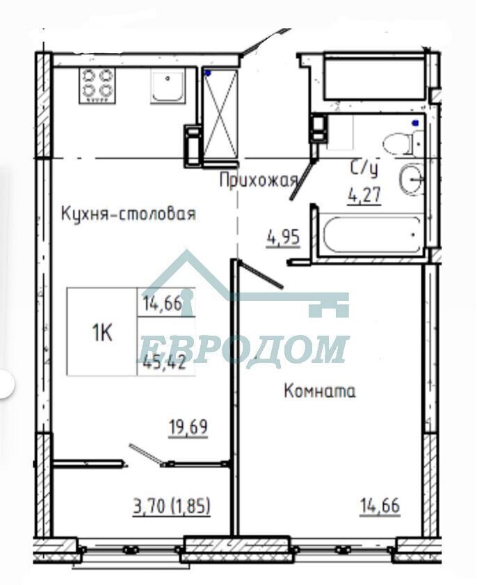 квартира г Новосибирск р-н Октябрьский Золотая Нива ул Выборная 133/1 фото 6